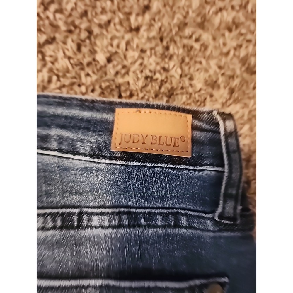 Judy Blue JB88376 Star Embroidered High Rise Super Flare Jean Women's Size 9/29 - Picture 11 of 11